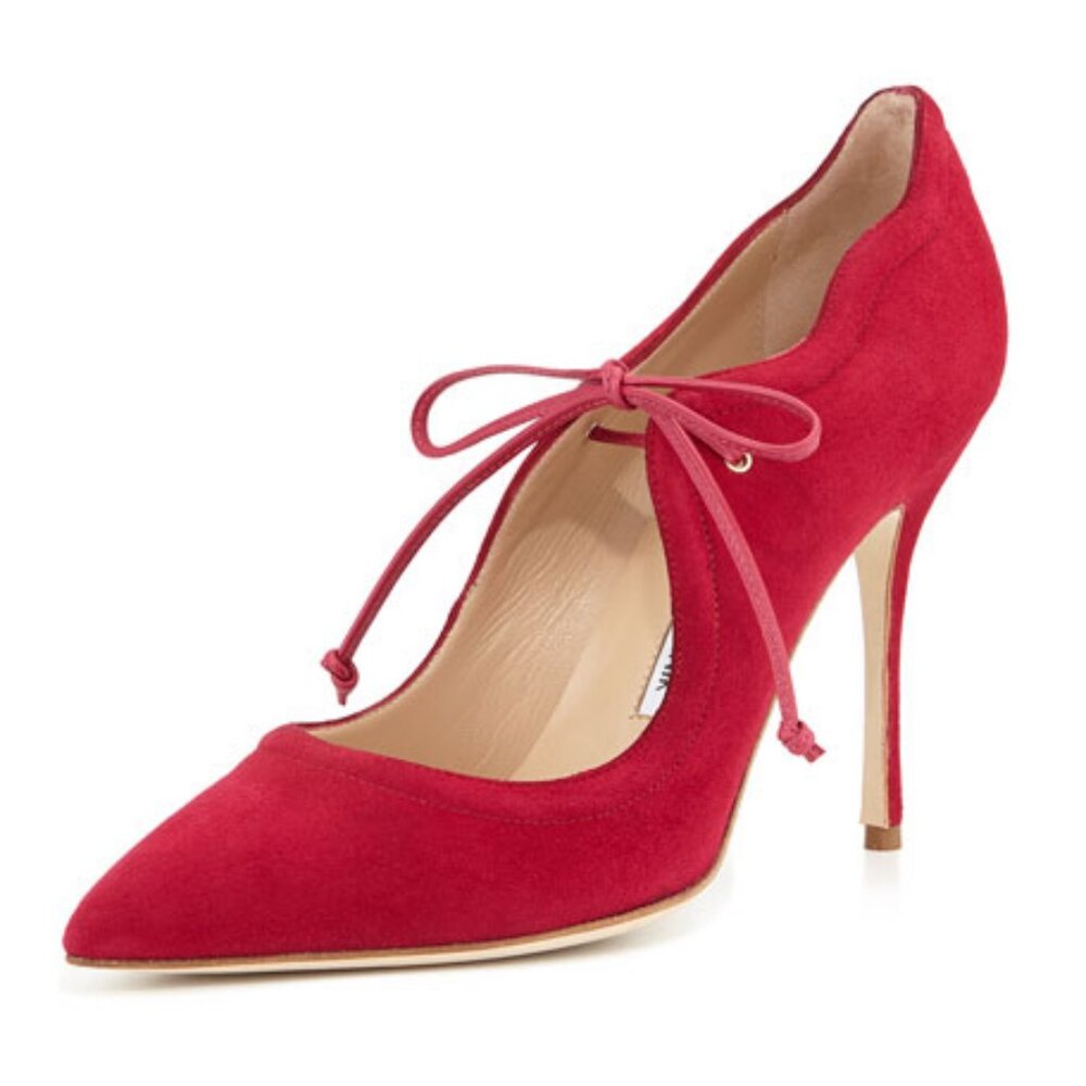 Brand New Manolo Blahnik REFOLADA 115 Suede Pumps SZ 39.5